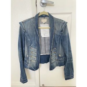 Current/Elliott Cropped Denim Jacket